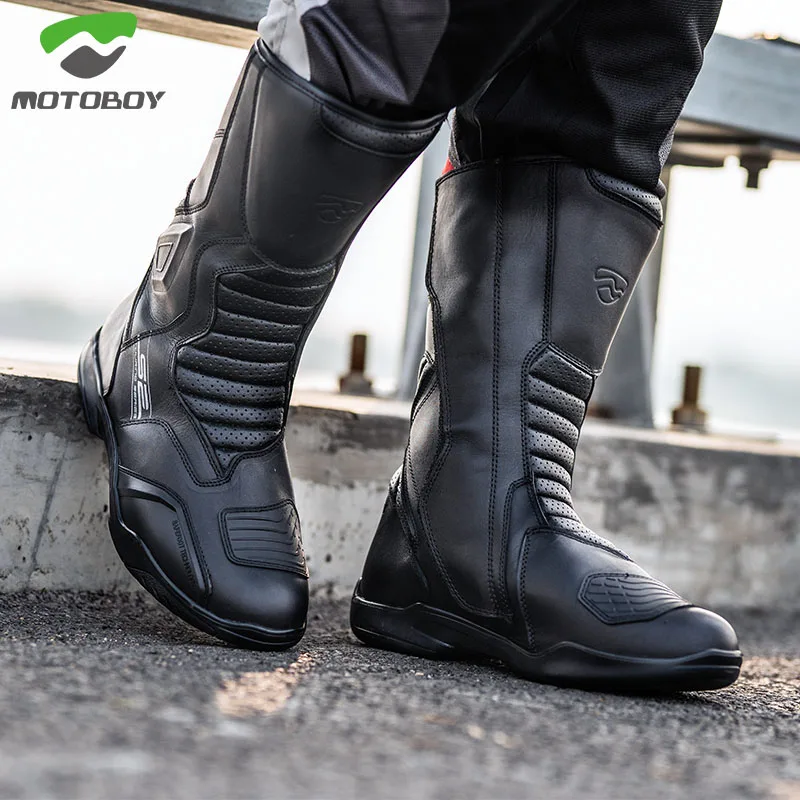 Leather Riding Gear Boots Touring Boots Motorcycle | Leather Motorcycle Boots - Boots - Aliexpress