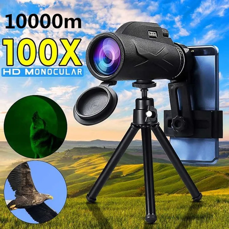 Télescope Monoculaire Grossissement X20 À X60 Chasse Nature Trépied