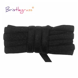 Shiny Nylon Bra Strap Elastic Spandex Satin Band - 10 Yards (Black)