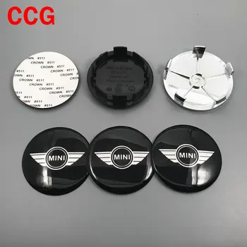 

4pcs 65mm 68mm MINI Car logo Emblem Sticker Badge Wheel Center Hub Cap For Mini Cooper CABRIO WORKS S car styling Accessories