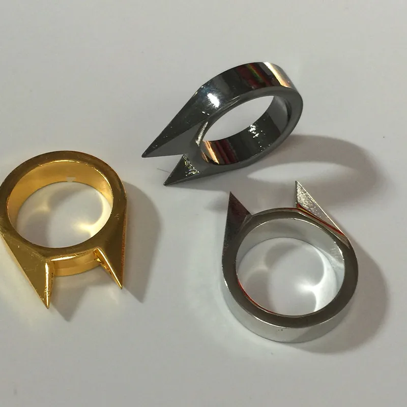 Women Men Safety Survival Ring Tool Self Defence Stainless Steel Finger Defense Silver Gold Black Color | Безопасность и защита