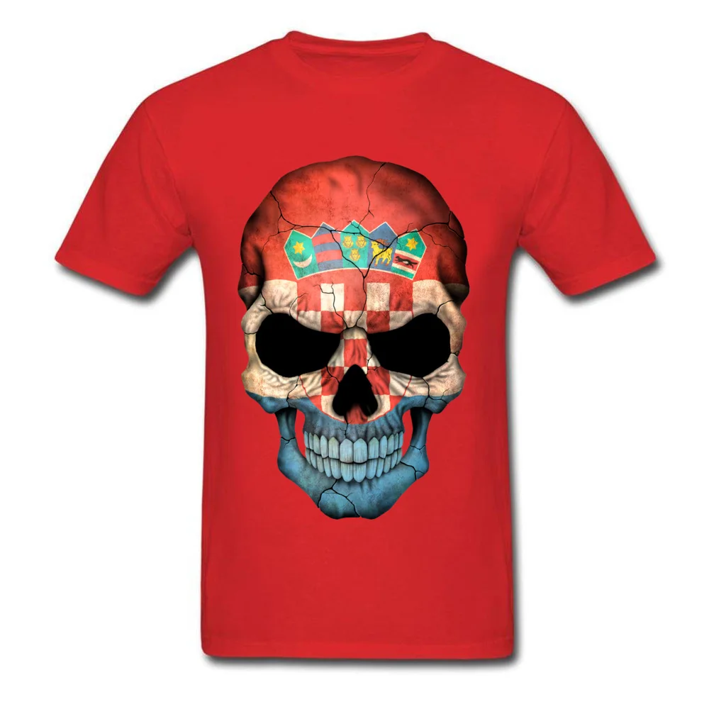 Croatian Flag Skull_red