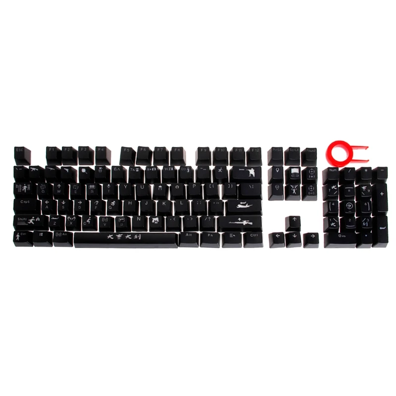 RGB 104 Keycaps подсветка PLAYERUNKNOWNS BATTLEGROUNDS ANSI Keycaps для PUBG AXYF