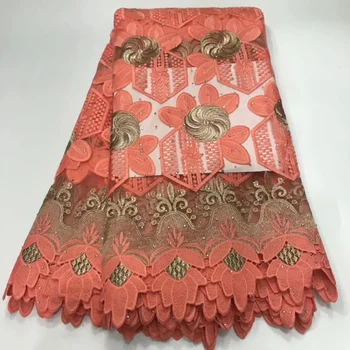 

2020 High Quality Nigerian embroidery Lace Fabrics African Tulle with Stone Lace Fabric French Net Lace Fabric for Dress party