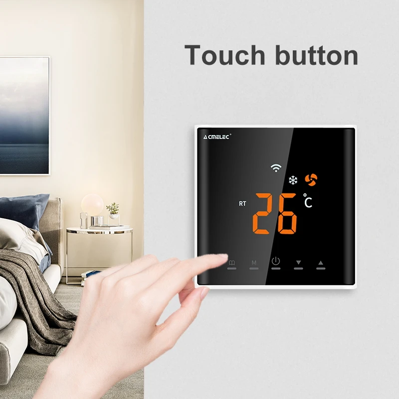 AE-669-K Touch Screen LED Temperature Regulator Central Air Conditioner WIFI Thermostat APP Control Temperature