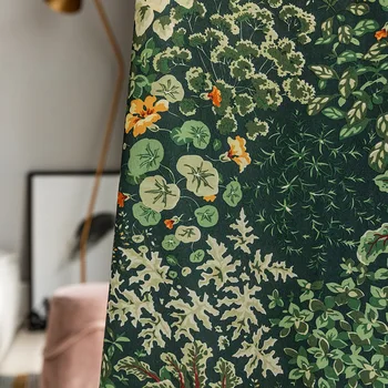 

Ordic Style Persistent Garden Curtains Suitable for Living Room Bedroom Modern Minimalist Polyester Cotton Printing Curtains