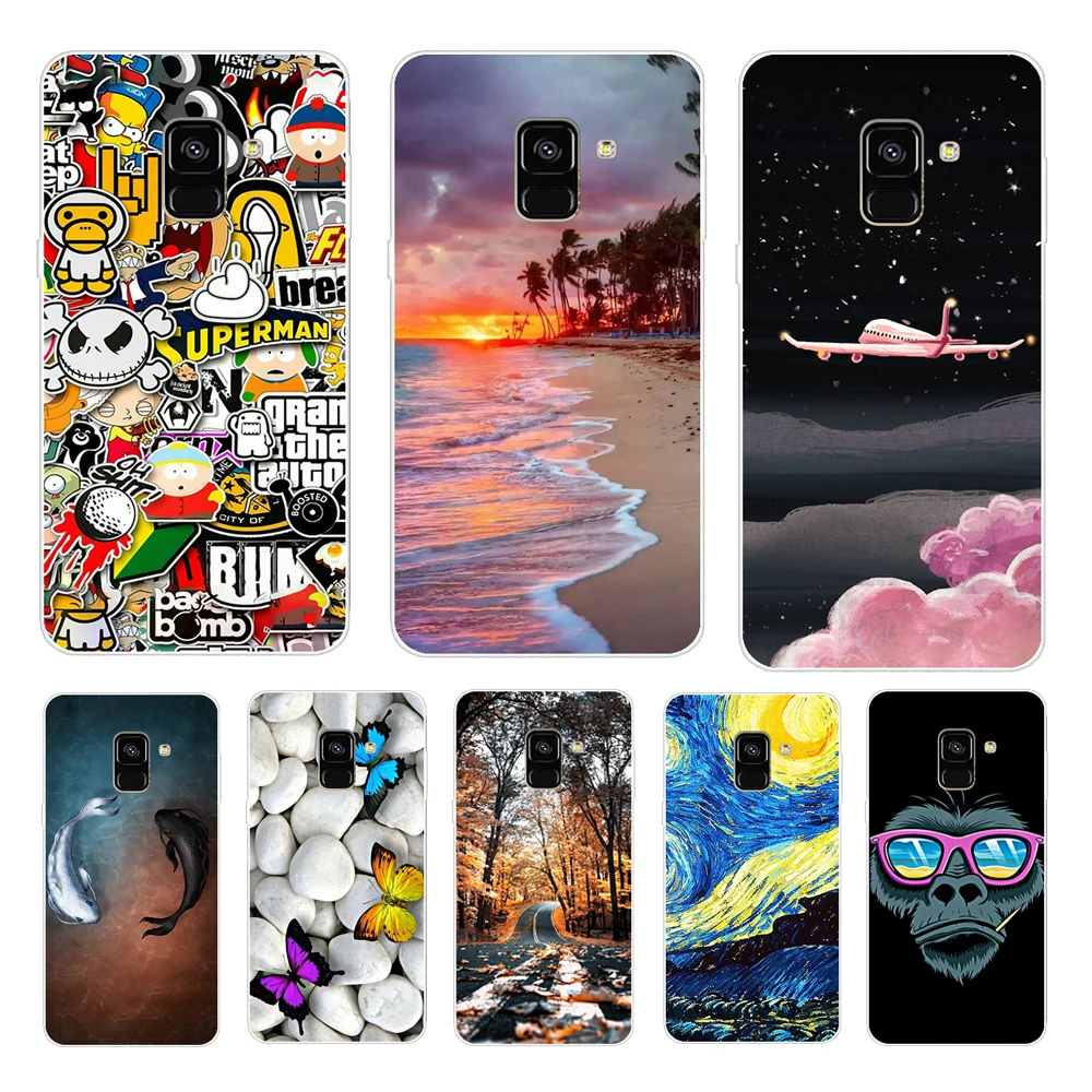 Силиконовый чехол для телефона Samsung Galaxy A8 2018 A530 A530F Plus A730 A730F прозрачные чехлы