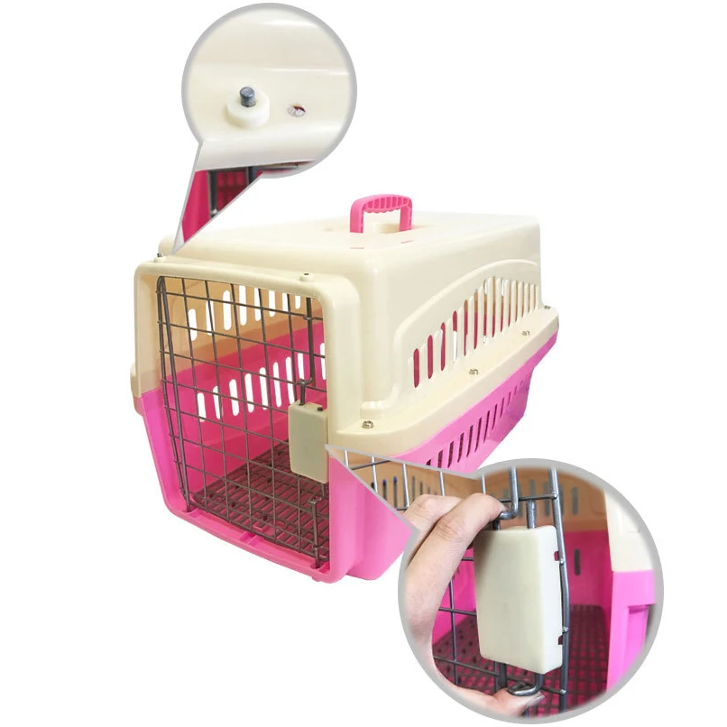 Переносная переносная клетка для собак и кошек путешествий коробка домашних