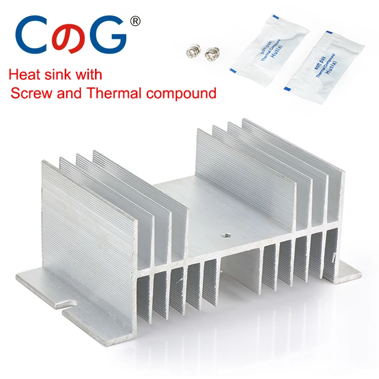 CG New60A 80A 100A DA реле Однофазное DC управление AC 24-480VAC 3-32VDC SSR-60DA теплоотвод твердотельное реле с пластиковой крышкой
