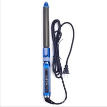 Вращающийся Плойка для завивки волос с светодиодный цифровой Температура Дисплей керамические электрические катушки бар контроль температуры 9 19 22 25 28, маленького размера, круглой формы с диаметром 32 мм