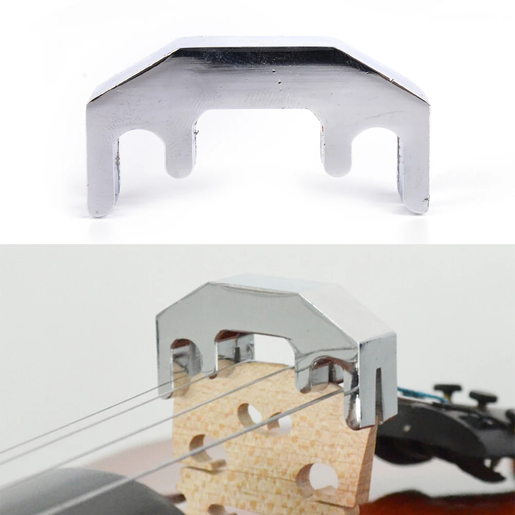 Mini Violin Practice Mute Metal Silver Fiddle Silent Silencer Wholesale | Спорт и развлечения