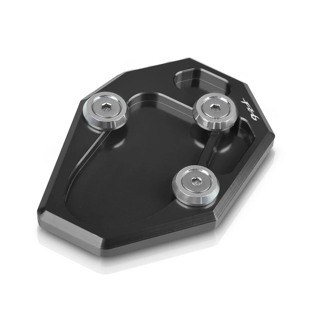 black CNC Kickstand боковая стойка Расширительная плата площадка для увеличения покрышки для мотоциклов Для Yamaha FZ6-S2 Fz6 FAZER 2004 2006 2007 2008 2009 - Цвет: black