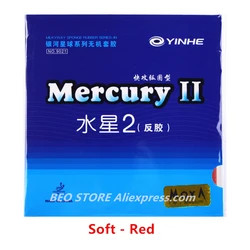 YINHE Mercury Table Tennis Rubber - Galaxy Pips-In Original (Soft Red)