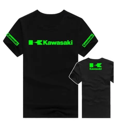 Новое поступление Kawasaki Ninja мотоциклетная рубашка мужская футболка с коротким рукавом Футболка с логотипом команды автоспорта H - Цвет: 1