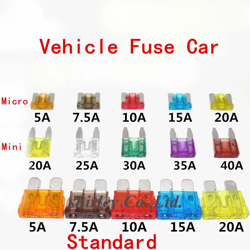 12V standard/Micro/Mini Lama Fusibile diversi Amp 1A-40A Automotive BICI AUTO 