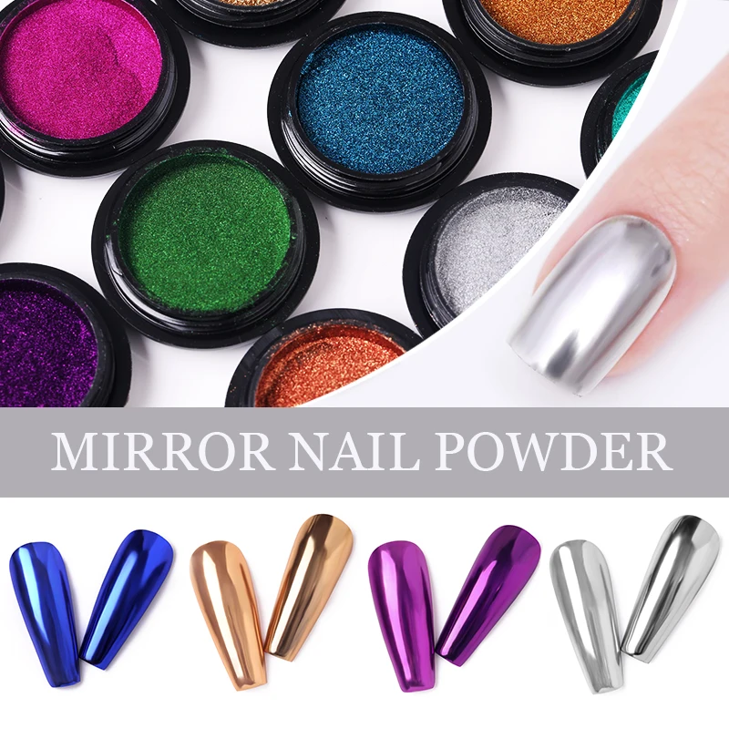 1 Box Mirror Nail Powder Rose Gold Champagne Silver Gold Chrome Nail Art  Glitter Pigment Dust Nail Art Decoration - Price history & Review, AliExpress Seller - NICOLE DIARY Official Store