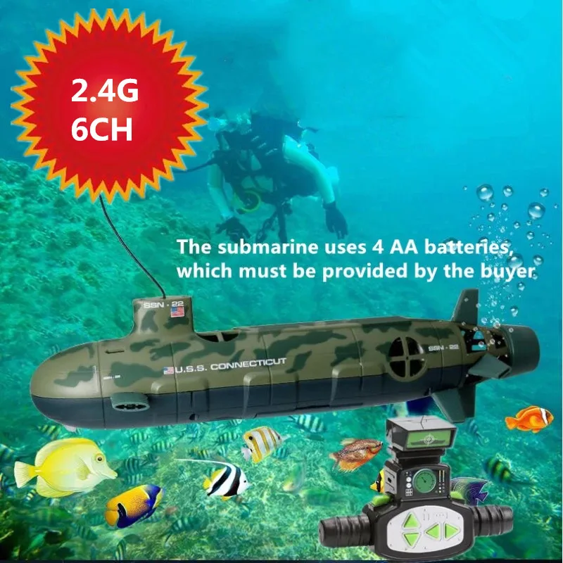 Omnibearing fernbedienung Seawolf upgrade-version RC Große submarine 6-Kanal  35cm RC kernkraft U-boot kinder spielzeug - AliExpress