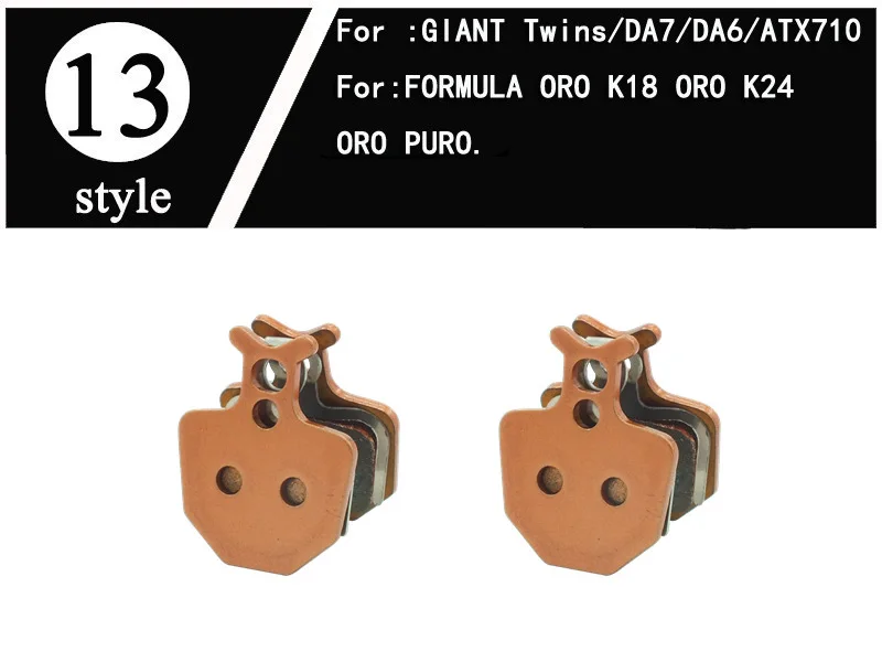 2 пары MTB горный велосипед дисковые Тормозные колодки для FORMULA ORO K18 K24 Twins/DA7/DA6/ATX710 R1 RO RX ONE C1 металл - Цвет: Style  13     2pair