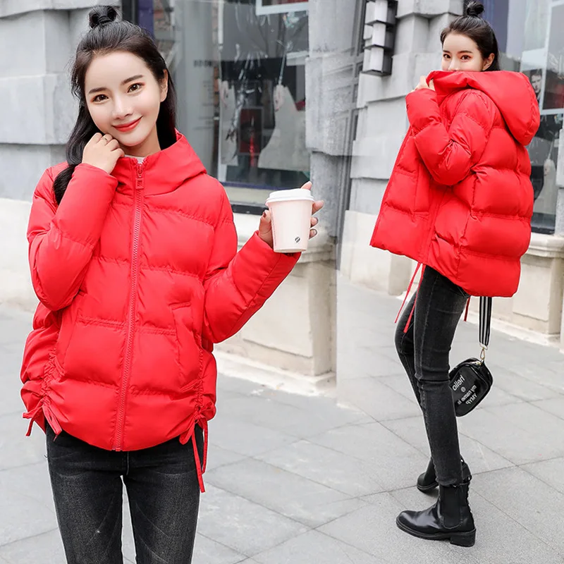 

Cotton-padded Clothes Women's Short 2018 Winter New Style Korean-style Casual Waist Hugging Slimming down Jacket Cotton-padded C