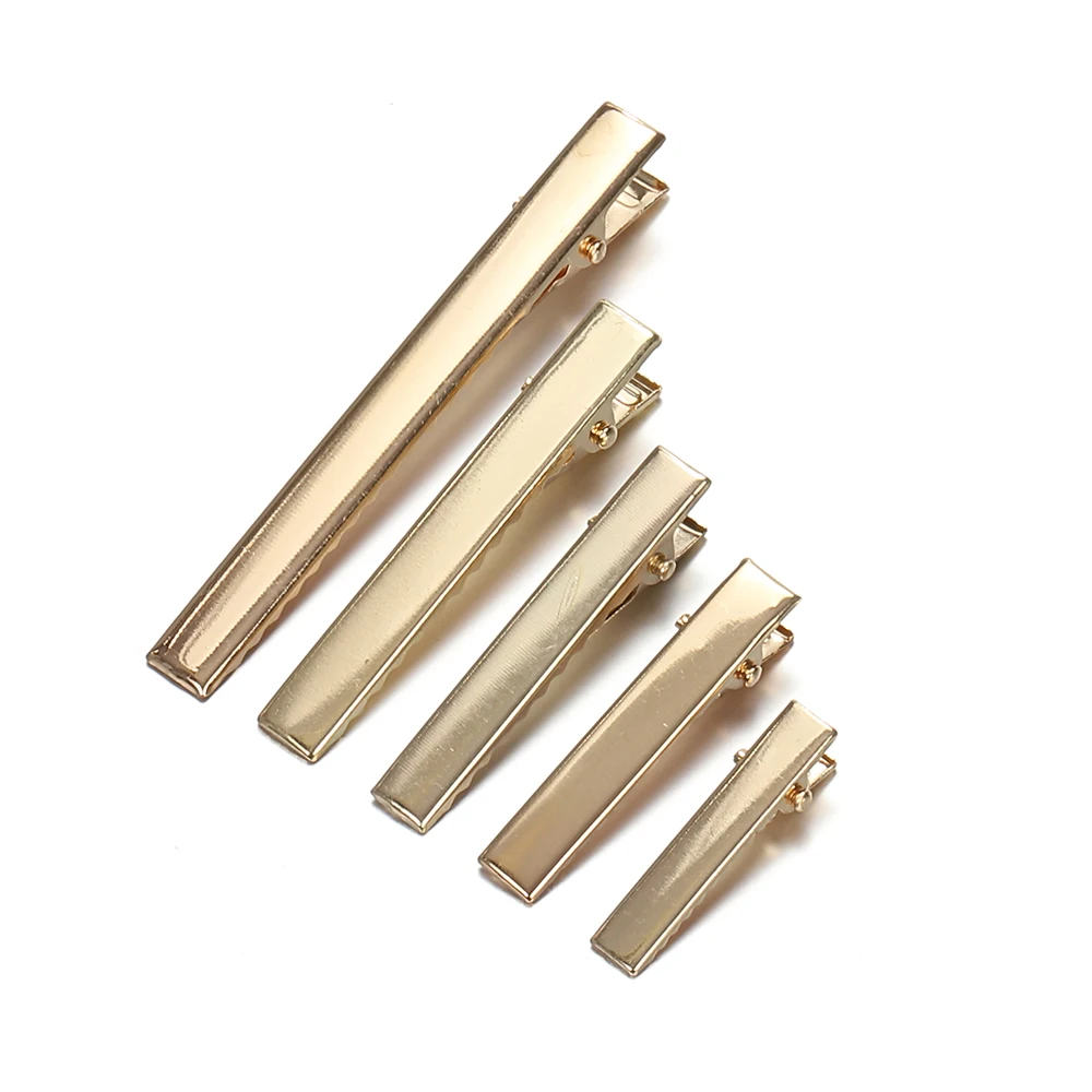 

20Pcs Metal Alligator Hairpin Bases 41/46/56mm KC Gold Hair Clip Blank Setting Hair Clip Accessories DIY Jewelry Making Material
