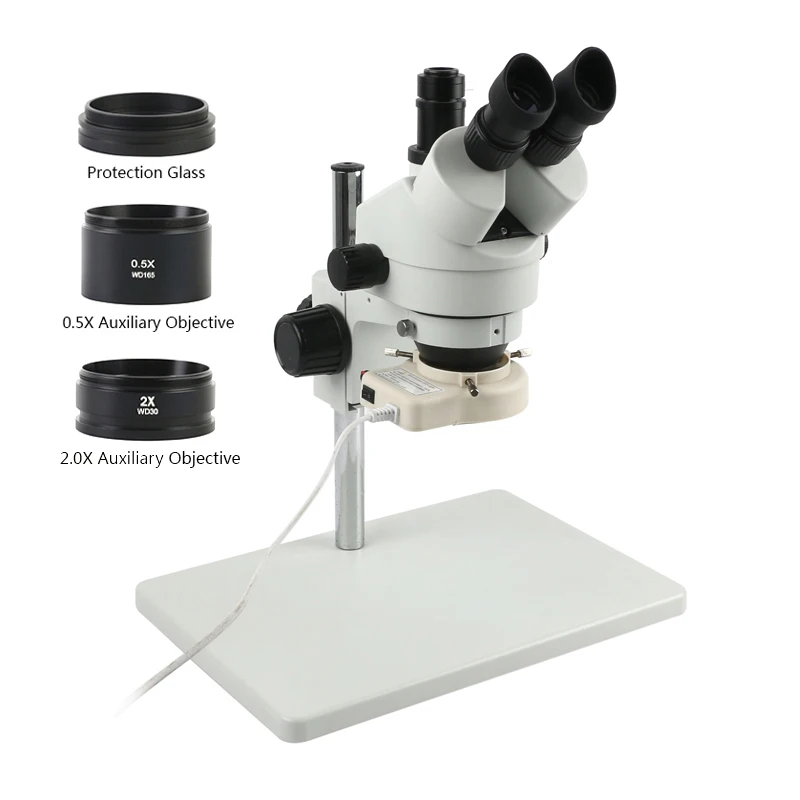 Professional Trinocular Stereo Microscope Magnification Continuous Zoom