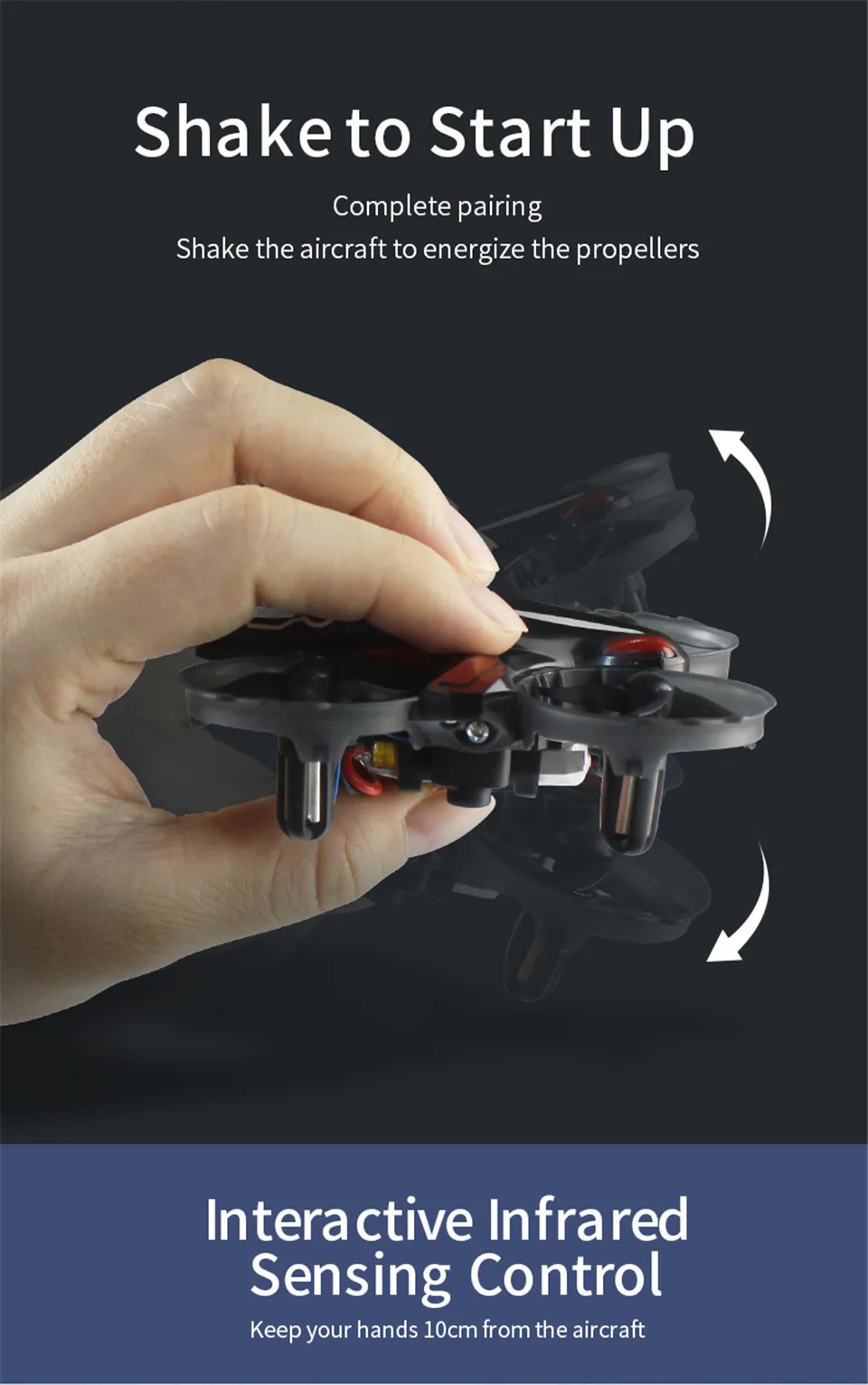 JJRC H56 TaiChi мини-Дрон инфракрасный зондирующий контроль жестов RC вертолет Карманный Квадрокоптер RTF Brometer рождественские игрушки для детей