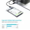 ORICO Type C 2,5 ''Прозрачный чехол для жесткого диска USB3.1 Gen2 10 Гбит/с Корпус жесткого диска поддержка протокола UASP с кабелем Type-C ► Фото 2/6