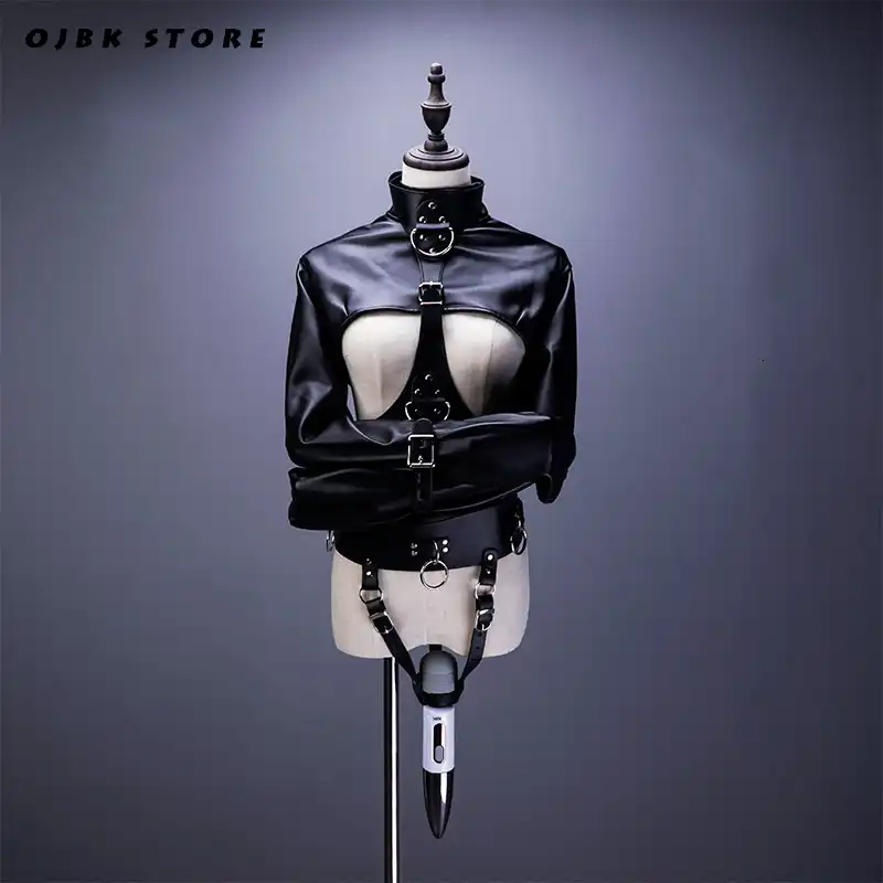 bdsm bondage jacket top womens restraint straight fetish forced