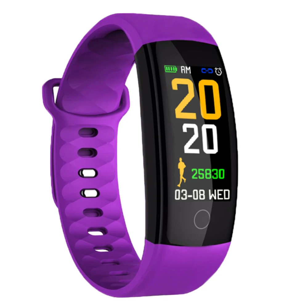 Purple HotSmart Браслет фитнес-трекер кровяное давление монитор сердечного ритма - Цвет: Purple