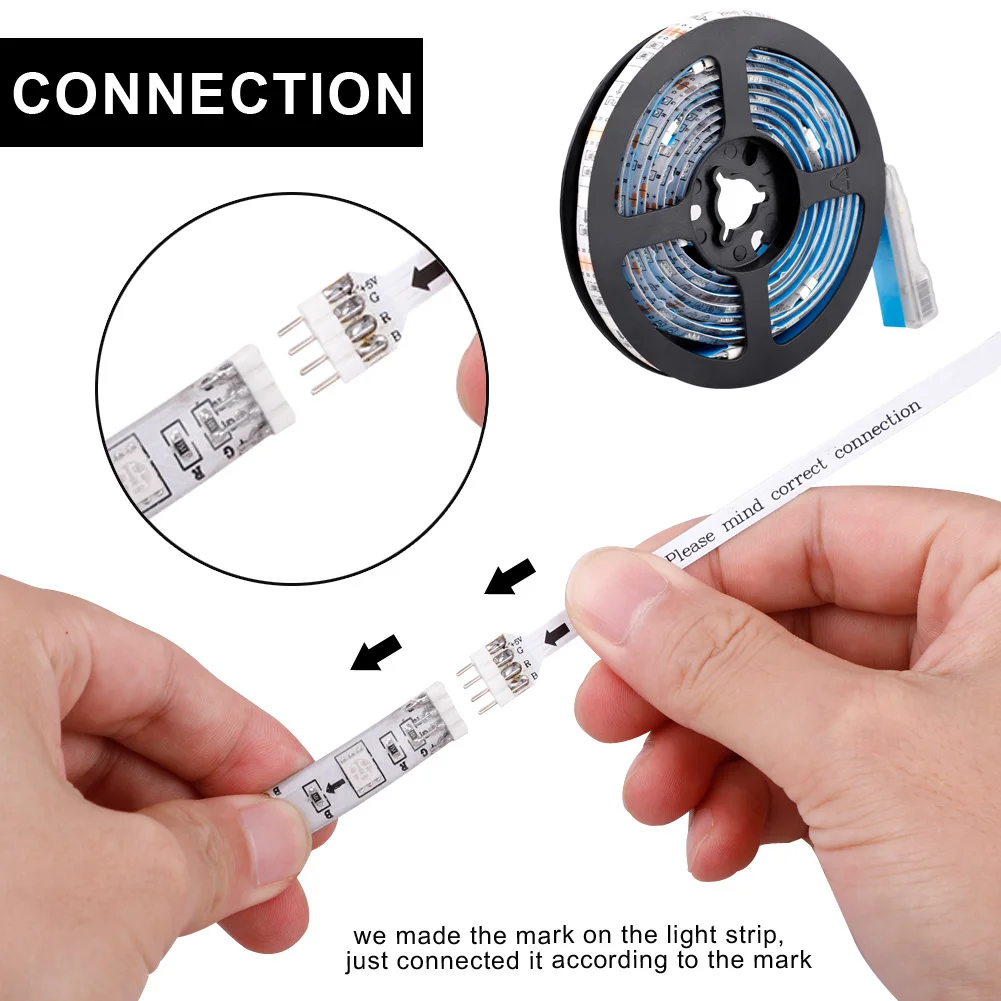 Светодиодные ленты светильник s 5V USB Мощность полосы гибкий светодиодный 12V смарт
