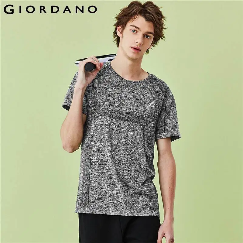 Мужская влагопоглощающая футболка Giordano воздухопроницаемая с коротким рукавом и