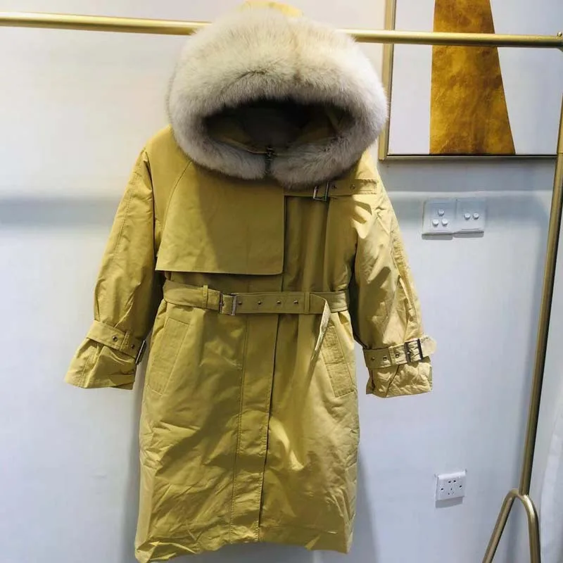 Стиль, пуховик, Tmall, фирменный, женский, выше колена, длинный, деформирующийся, внутренний, носить, пуховик, ветровка