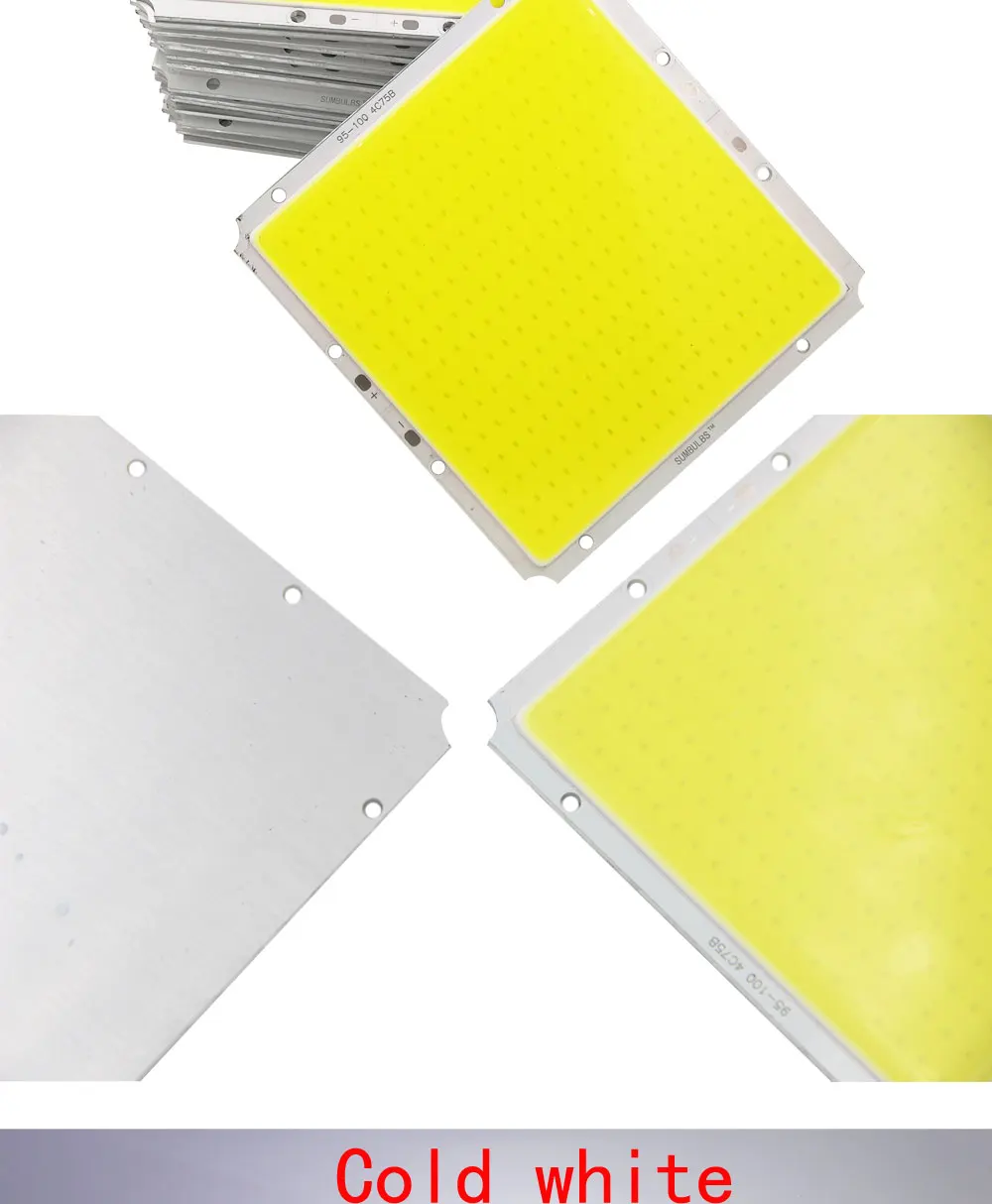 10 Teile/los Platz Ultra Helle 50W COB LED Panel Licht Lampe 100*95mm Warm Kalt Weiß DC 12V Birne für Außen Lampe – Detail 3