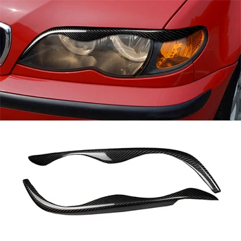 

Car Headlamp Eyebrow Stickers Carbon Fiber Car Stickers Eyebrow Eyelid Trim Stickers for BMW E46 323i 328i 330i 325i 1999-2004