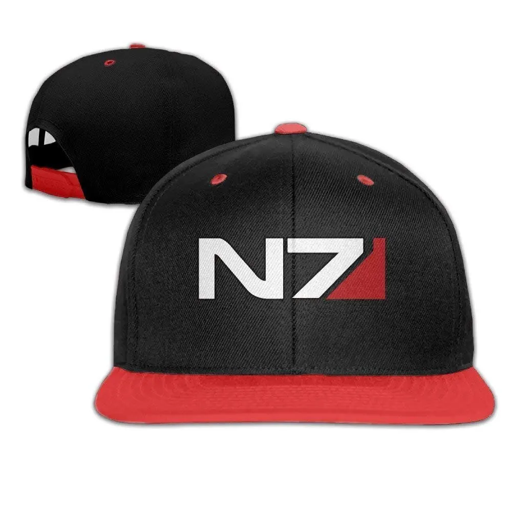Mass Effect N7 Snapback регулируемая хип хоп бейсболка/шляпа для унисекс красный|Мужские