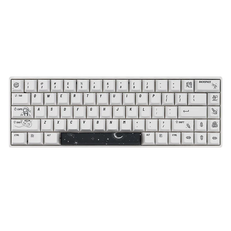 Gmk Outer Space Theme Keycap Sublimação de Dye Pbt Tecla de Teclado Mecânico Perfil Cereja para Cross mx Switch 140 Teclas