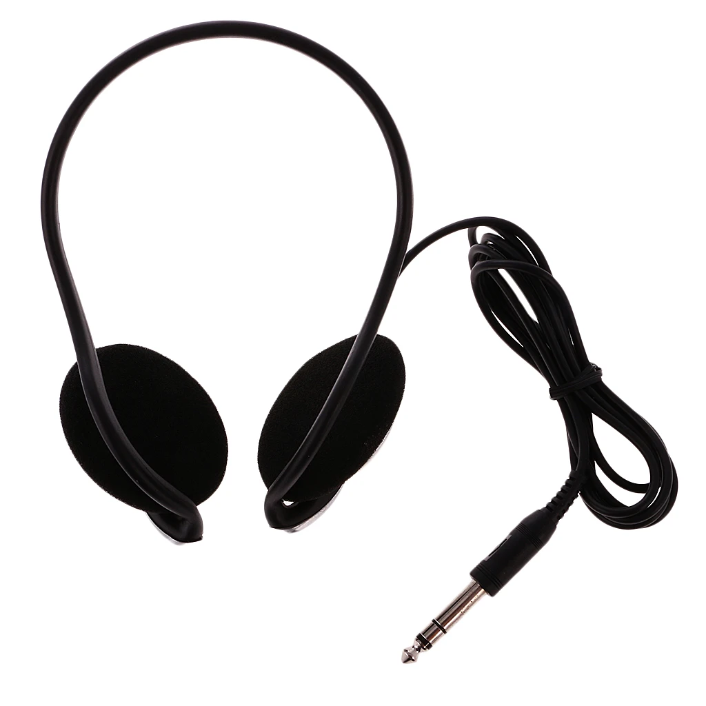 6.3mm Plug Studio Headphones DJ Stereo Headphones Studio Monitor Gaming Headset For TV Phones PC Electronic Piano Headset