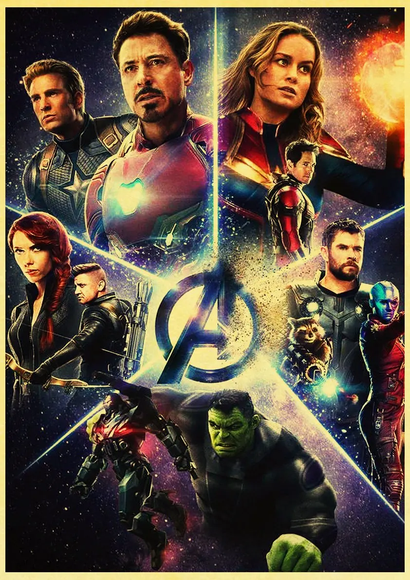 E142 Ретро плакат Мстители Endgame 4 плакат для кафе украшение для детской крафт-бумаги стикер на стену художественная живопись - Цвет: E142