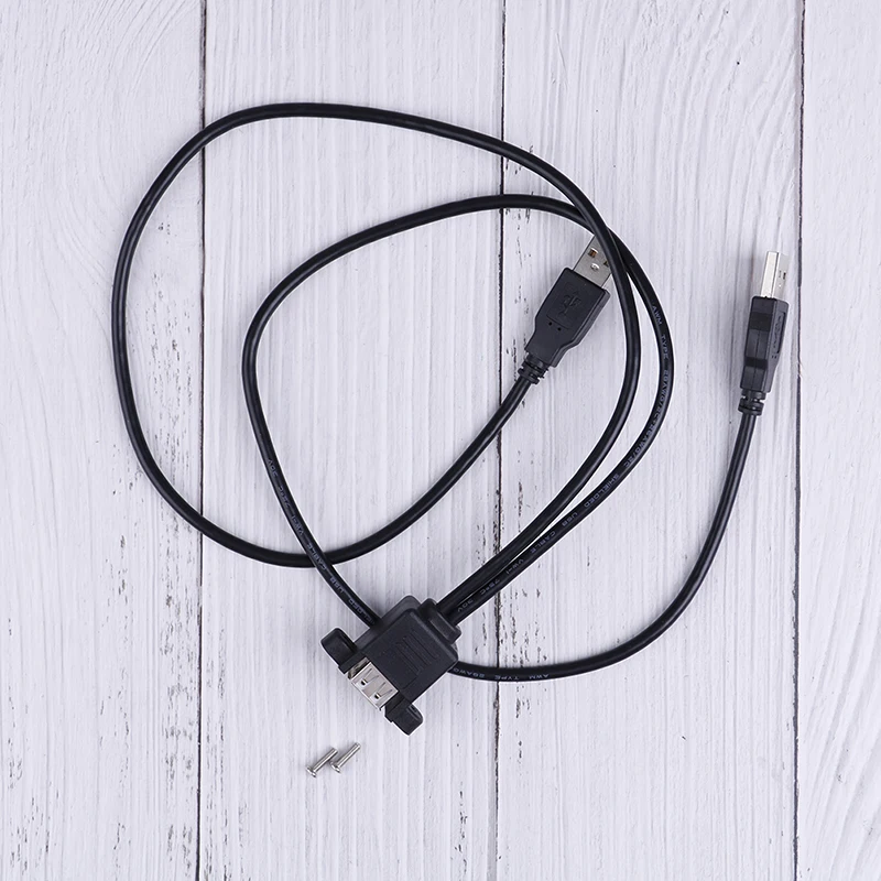 1 шт. двойной USB 2,0 удлинитель Профессиональный 1 гнездо панель крепление к 2 USB A мужской удлинитель 50 см - Цвет: Черный