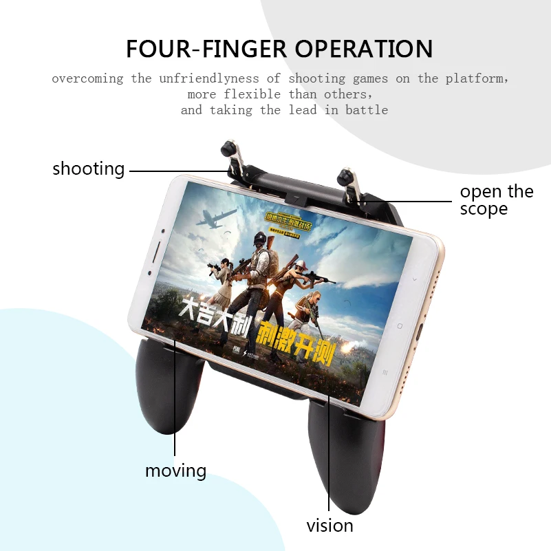 3в1 PUBG Moible контроллер W10 геймпад Free Fire L1 R1 триггеры PUGB мобильный игровой коврик ручка L1R1 Кнопка джойстик для iPhone телефон