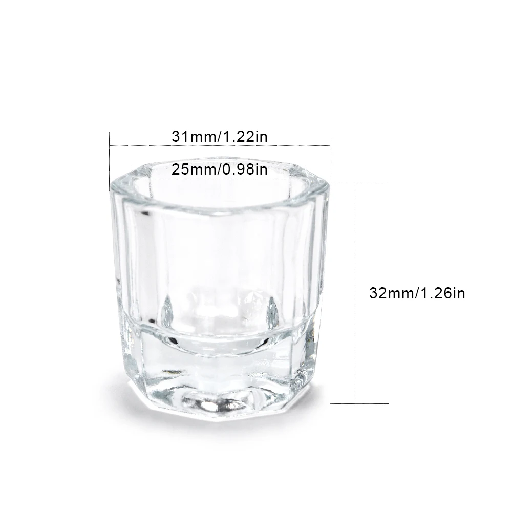 Acrylic Nail Dish Holder Glass Jar nail powder nail acrylic liquid acrylic nail powder acrylic nail paste