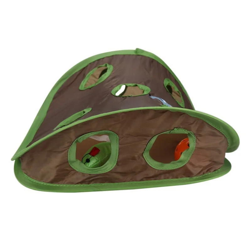 Обучающая игрушка для кошек, игра в прятки, складная головоломка, упражняющая игрушка, 9 отверстий, мышь, охота с колокольчиками
