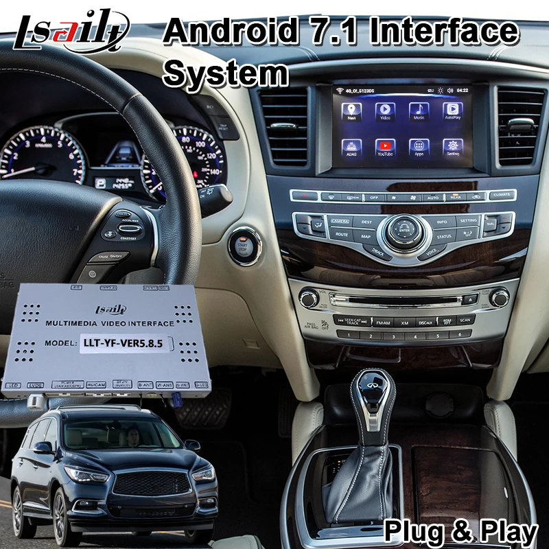 

Android 7.1 Car GPS Navigation Box for Infiniti QX60 2018-2019 year , Multimedia Video Interface for upgrade original car screen