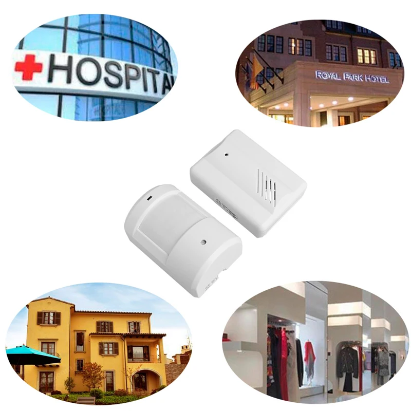

1PC Batteries Power Sensor Detector Door Gate Entry Bell Chime Doorbell Alert Alarm Wireless Motion Building Hardware