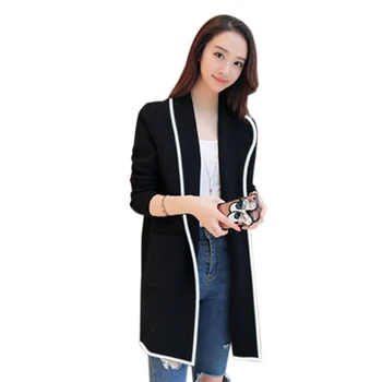 

V-neck Autumn Women Trench Coats Turn Down Collar Wide-Waisted Trench Long Outerwear Coats