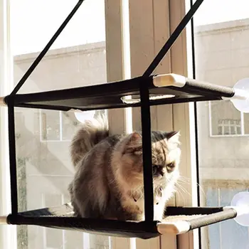 

Cat Window Perch Bed Hanging Hammock Kitten Mat Safe Rest Bed with Suction Cups
