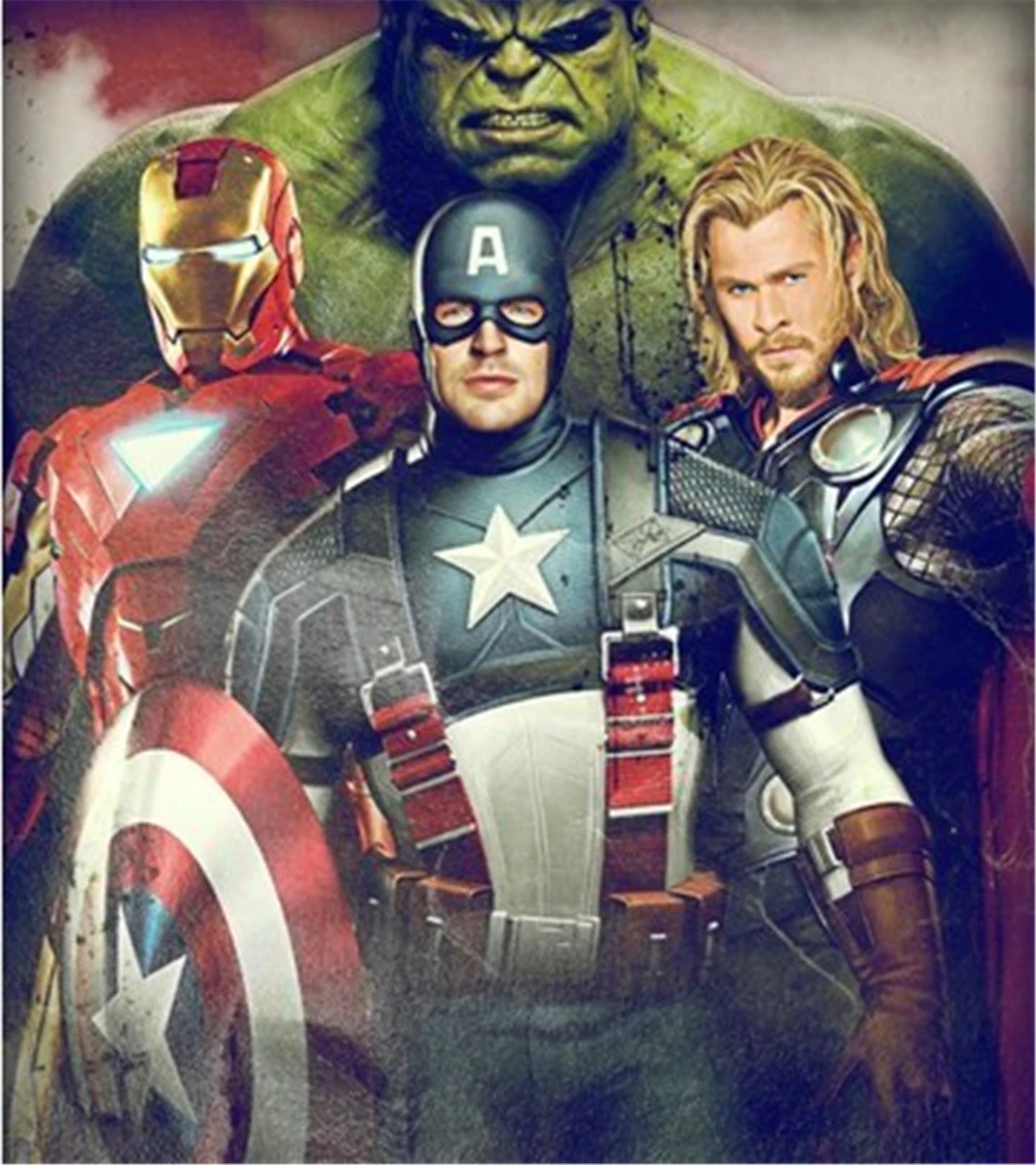 

Heros Paint by Numbers with Colorful Box Packing and Fewer Folds Color Canvas and Combo Inner Frame For DIY Oil Painting