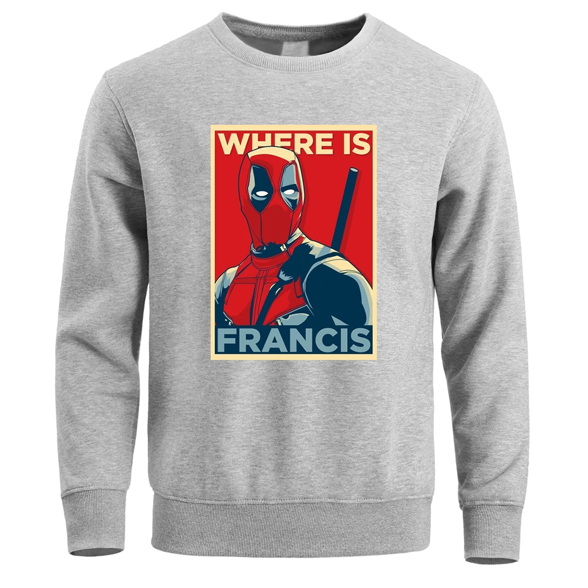 

Deadpool Francis Sweatshirt Men Super Hero Crewneck Hoodies Sweatshirts Winter Fleece Warm Deal Pool Funny Pullover Streetwear