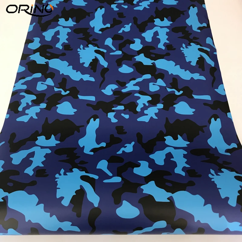 Black Blue Camo Vinyl Wrap Sticker-5