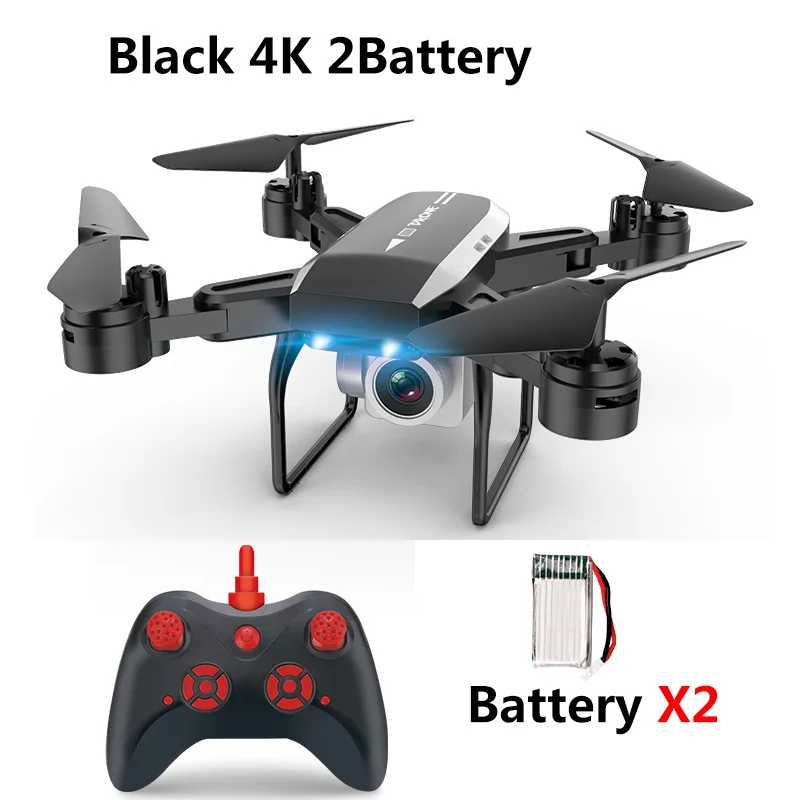 KY606D Квадрокоптер Дрон 4K Rc вертолет Дроны с камерой HD долгое время полета RC gps Дрон wifi FPV складная игрушка - Цвет: Black 4K 2B